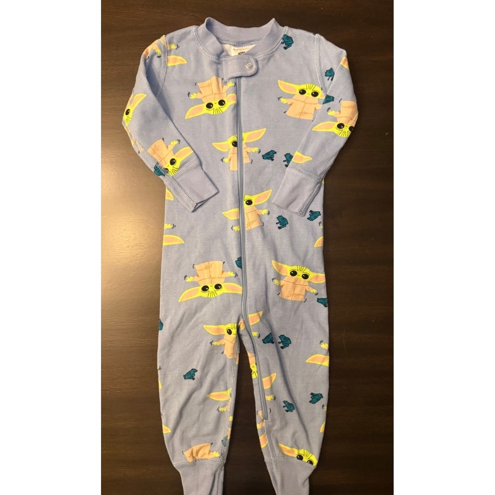 Hanna Andersson Star Wars The Child Grogu Baby Yoda Organic Sleeper 18-24 M EUC